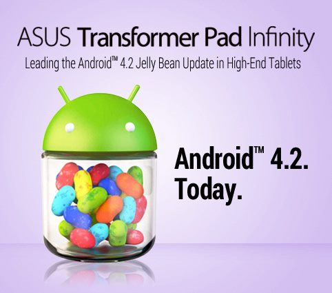 Το Asus Transformer Pad Infinity παίρνει Jelly Bean 4.2
