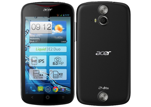 Acer Liquid E2, Τετραπύρηνο smartphone με τιμή 229 ευρώ