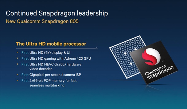 Qualcomm Snapdragon 805, νέο CPU με υποστήριξη Ultra-HD