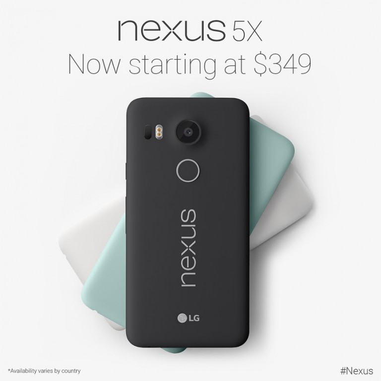 Μείωση τιμής για το Nexus 5X, ξεκινάει πλέον από $349